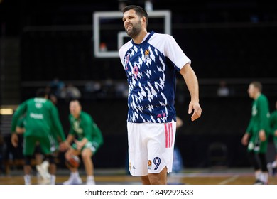 2020-11-06 Kaunas Lithuania. Zalgiris Kaunas Plays Vs Real Madrid Euroleague Basketball Game In Zalgiris Arena
