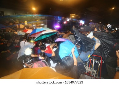 2020,October,16,Bangkok,Thailand, Thousands of democracy protesters seized Pathumwan Intersection.The police used crowd control and high-pressure water tanks force to seize back from protesters.