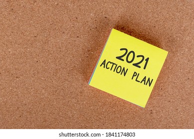 2021 Action Plan On Yellow  Adhesive Note