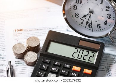 2021 number displayed on a calculator. Business and tax concept. Pay tax in 2022 years. The new year 2022 tax concept - Powered by Shutterstock