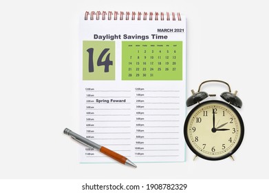 2021 Spring Forward Daylight Savings Time March Calendar