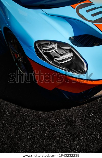 2021.03.18 little silver, New Jersey,  baby blue\
Ford GT front end.