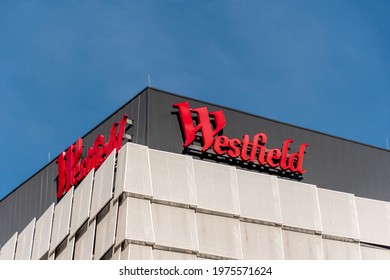 2021-05-02 Sydney, Australia Westfield Miranda Shopping Centre Exterior View With Logo Sign.