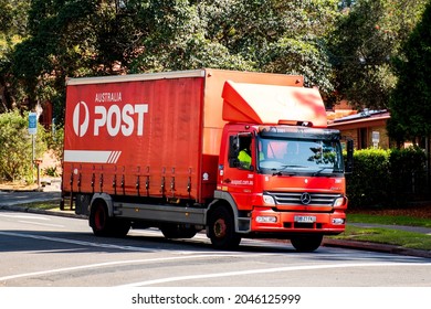 2021-09-01 Sydney, Australia. Australia Post Delivery Truck On The Street.