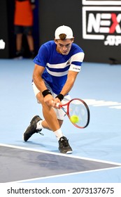 2021-11-10 - Next Gen ATP Finals Milan - Baez Sebastian (ARG) In Action Against Korda Sebastian (USA)