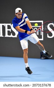 2021-11-10 - Next Gen ATP Finals Milan - Baez Sebastian (ARG) In Action Against Korda Sebastian (USA)