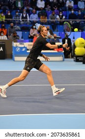 2021-11-11 - Next Gen ATP Finals Milan - Korda Sebastian (USA)  In Action Against Musetti Lorenzo (ITA)