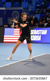 2021-11-11 - Next Gen ATP Finals Milan - Korda Sebastian (USA)  In Action Against Musetti Lorenzo (ITA)