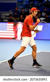 2021-11-11 - Next Gen ATP Finals Milan - Italy - Musetti Lorenzo (ITA)  In Action Against Korda Sebastian (USA)