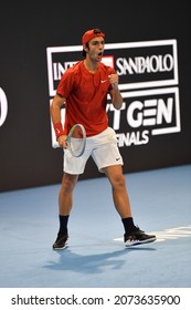 2021-11-11 - Next Gen ATP Finals Milan - Italy - Musetti Lorenzo (ITA)  In Action Against Korda Sebastian (USA)