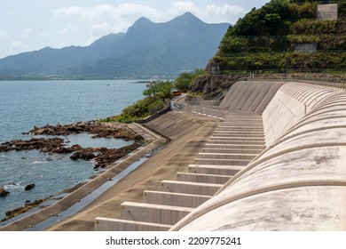 2022 Sept 21,Hong Kong.Plover Cove Reservoir Sub Dam,Plover Cove Reservoir is second-largest in terms of volume of Hong Kong.