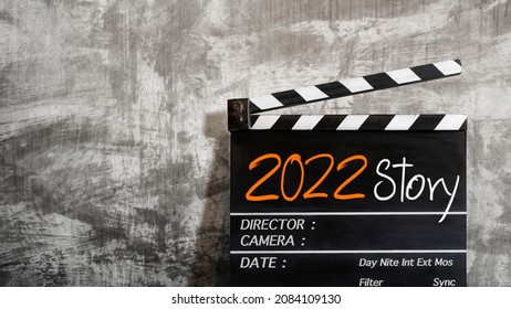 2022 Story.Text Title On Film Slate.