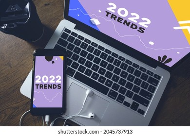 2022 Year Trends In Smartphone And Laptop Screen.