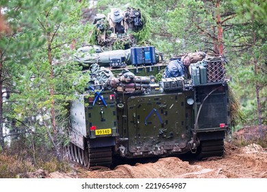 2022-10-29 Pabrade Lithuania CV9035NL. Combat Vehicle 90 Is A Family Of Swedish Tracked Combat Vehicles Designed By Hägglunds And Bofors.