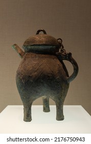 2022.6.11, Beijing, CHINA. Bronze He Pot(Wine Holding Vessel). Ancient China Early Western Zhou Dynasty.