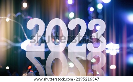 2023 New Year Celebration Blurred lights in the background. Stock photo © 