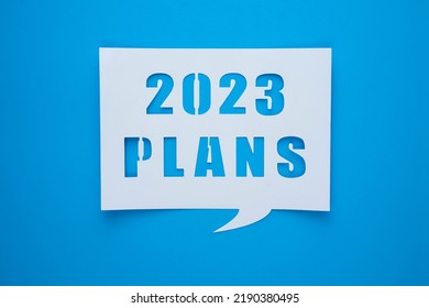 2023 plans text design with letter cutouts . Concept of business plans and goals and strategies - Shutterstock ID 2190380495