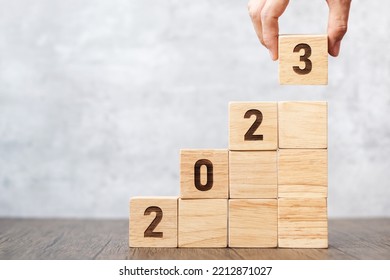 2023 wood block with business goal,  success, strategy, target, mission, action, growth, teamwork, plan, idea and New Year start concept - Shutterstock ID 2212871027
