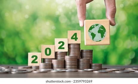 2024 planning goals.Environment target of Green business.Business Development Strategies with Environmental Conservation for the year 2024.SDGs, ESG, NetZero, and co2 concept. - Powered by Shutterstock