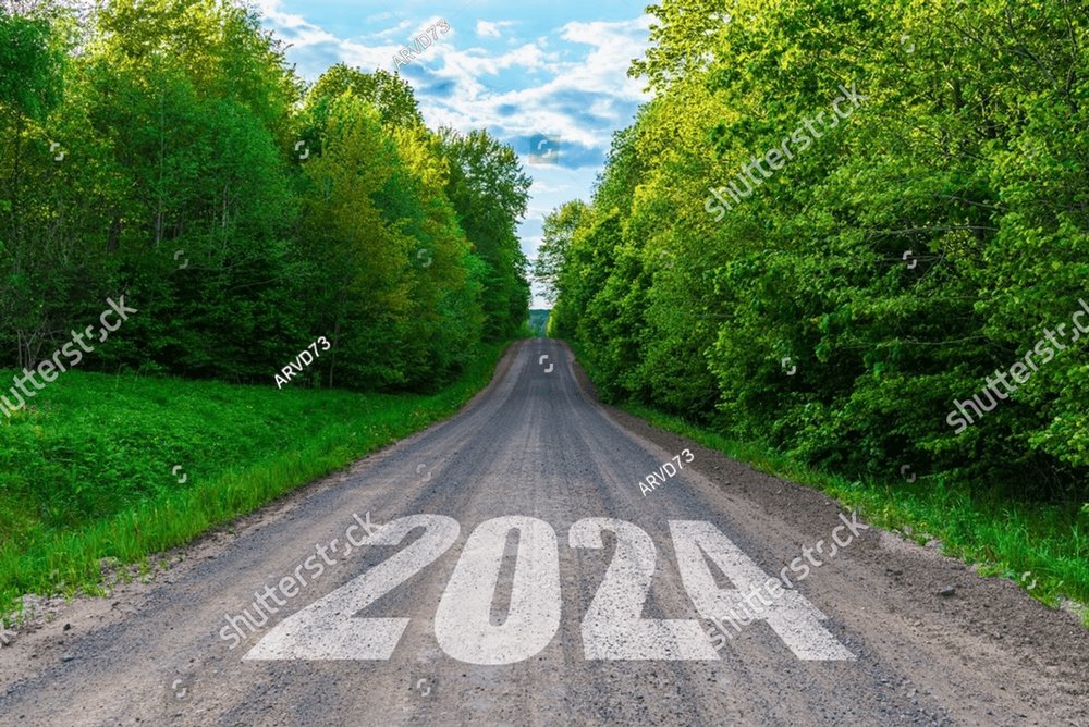 2024 Written On Of Empty Journey Road And Beautiful Blue Sky And Forest   2024 Written On Empty Journey 1000w 2350882957 