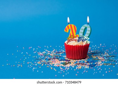 20th Birthday cupcake landscape