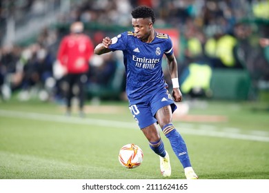 20th January 2022; Estadio Martinez Valero, Elche, Spain; La Liga Football, Elche CF Versus Real Madrid; Vinicius Jr. Of Real Madrid