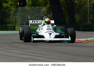 
21 April 2018: Cantillon, Mike IE Run With Historic 1981 F1 Car Williams FW07 During Motor Legend Festival 2018 At Imola Circuit In Italy.