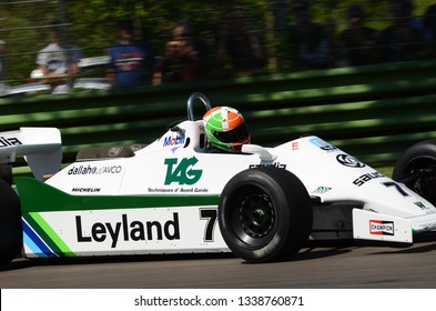 21 April 2018: Cantillon, Mike IE Run With Histori 1981 F1 Car Williams FW07 During Motor Legend Festival 2018 At Imola Circuit In Italy.