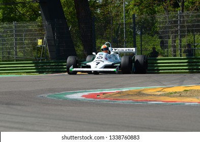 21 April 2018: Cantillon, Mike IE Run With Histori 1981 F1 Car Williams FW07 During Motor Legend Festival 2018 At Imola Circuit In Italy.