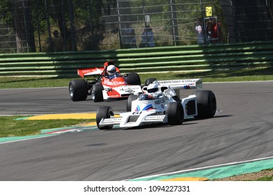 21 April 2018: Wright, Jason IT Run With Historic F1 Car Shadow DN8 During Motor Legend Festival 2018 At Imola Circuit In Italy.