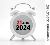21 August 2024 calendar date concept 