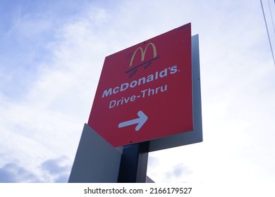 21 May 2022; Bangkok Thailand:  McDonald's Drive Thru Sign Photo