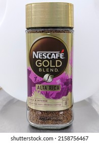 21 May 2022 Selangor, Malaysia : Nescafe Is A Brand Of Instant Powdered Coffee Made By Nestle S.A, A Swiss Multinational Food And Beverage Company, First Introduced On April 1, 1938.