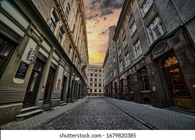 21-03-2020 Riga, Latvia. Empty streets of old town.