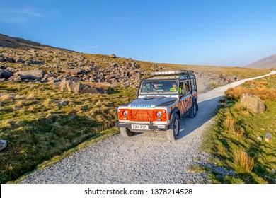 21/04/2019 Snowdonia, United Kingdom . 
Ambulance Car,  Llanberies Mountain Rescue Team On A Way To Help. Busiest Volunteer Mountain Rescue Team In The UK Image Nor In Focus. 