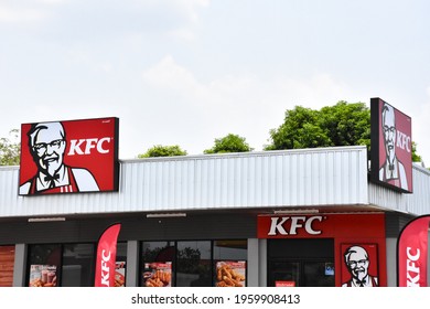 Lop​Buri​-Thailand​,April​ 21,20201: KFC fast food restaurant. Kentucky Fried Chicken (KFC) is the world's second largest restaurant chain with almost 20,000 locations globally.