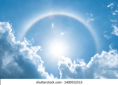 22 Degree Halo In The Sky In Karatsu,Japan