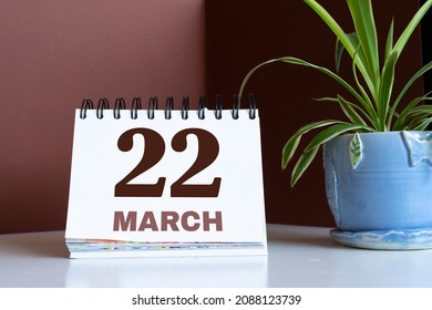 22 March Calendar On Recycle Paper