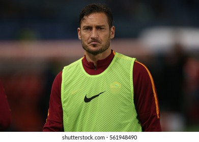 22.01.2017. Stadio Olimpico, Rome, Italy. Serie A Football. Roma Versus Cagliari. Francesco Totti.