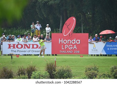 22-25 FEBRUARY 2018, Siam Country Club, Pattaya, Old Course, Thailand:Megan KHANG Of USA In Action During Honda LPGA