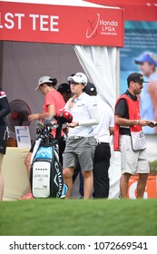 22-25 FEBRUARY 2018, Siam Country Club, Pattaya, Old Course, Thailand:Jeong Eun Lee Of Korea In Action During Honda LPGA