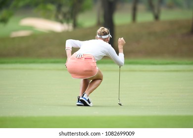 22-25 FEBRUARY 2018, Siam Country Club, Pattaya, Old Course, Thailand:Jessica KORDA Of USA In Action During Honda LPGA