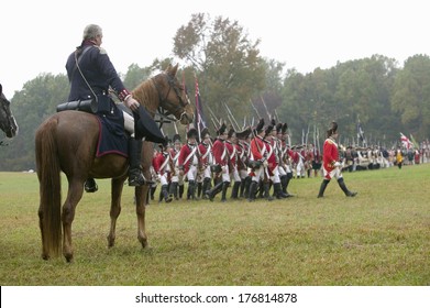 The 225th Anniversary Of The Victory Of Yorktown, A Reenactment Of The Defeat Of The British Army And The End Of The American Revolution, Yorktown Virginia. 