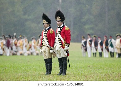 The 225th Anniversary Of The Victory Of Yorktown, A Reenactment Of The Defeat Of The British Army And The End Of The American Revolution, Yorktown Virginia. 