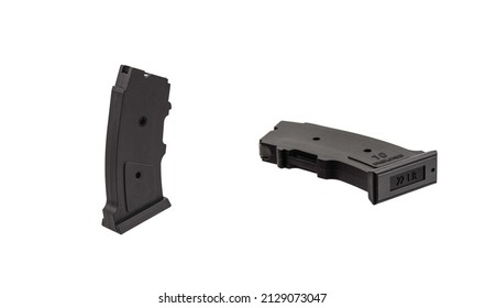 .22lr Rifle Magazine Isolated On White Background