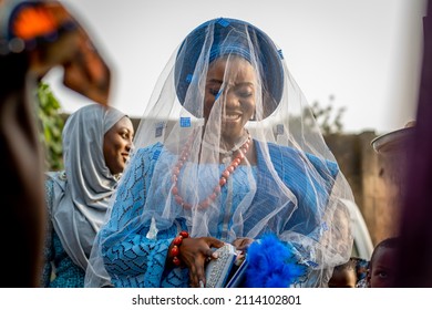 22nd January, 2022, Ibadan, Oyo State, Nigeria. Image of a Yoruba traditional wedding bride in South West Nigerian. 
