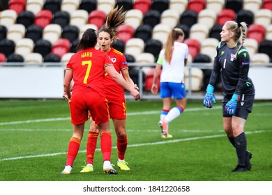 22nd October 2020. Football. UEFA Women's Euro Qualifiers. Wales V Faroe Islands. Rodney Parade, Newport, Wales.