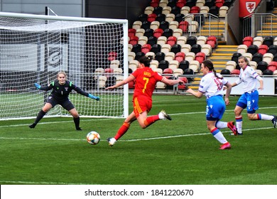 22nd October 2020. Football. UEFA Women's Euro Qualifiers. Wales V Faroe Islands. Rodney Parade, Newport, Wales.