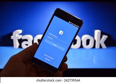 23 March 2015 - Istanbul, TURKEY: Facebook User Login Screen. The Number Of Active Mobile Users Facebook Has Reached 1 Billion People