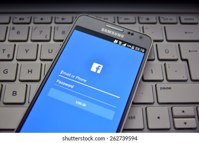 23 March 2015 - Istanbul, TURKEY: Facebook User Login Screen. The Number Of Active Mobile Users Facebook Has Reached 1 Billion People